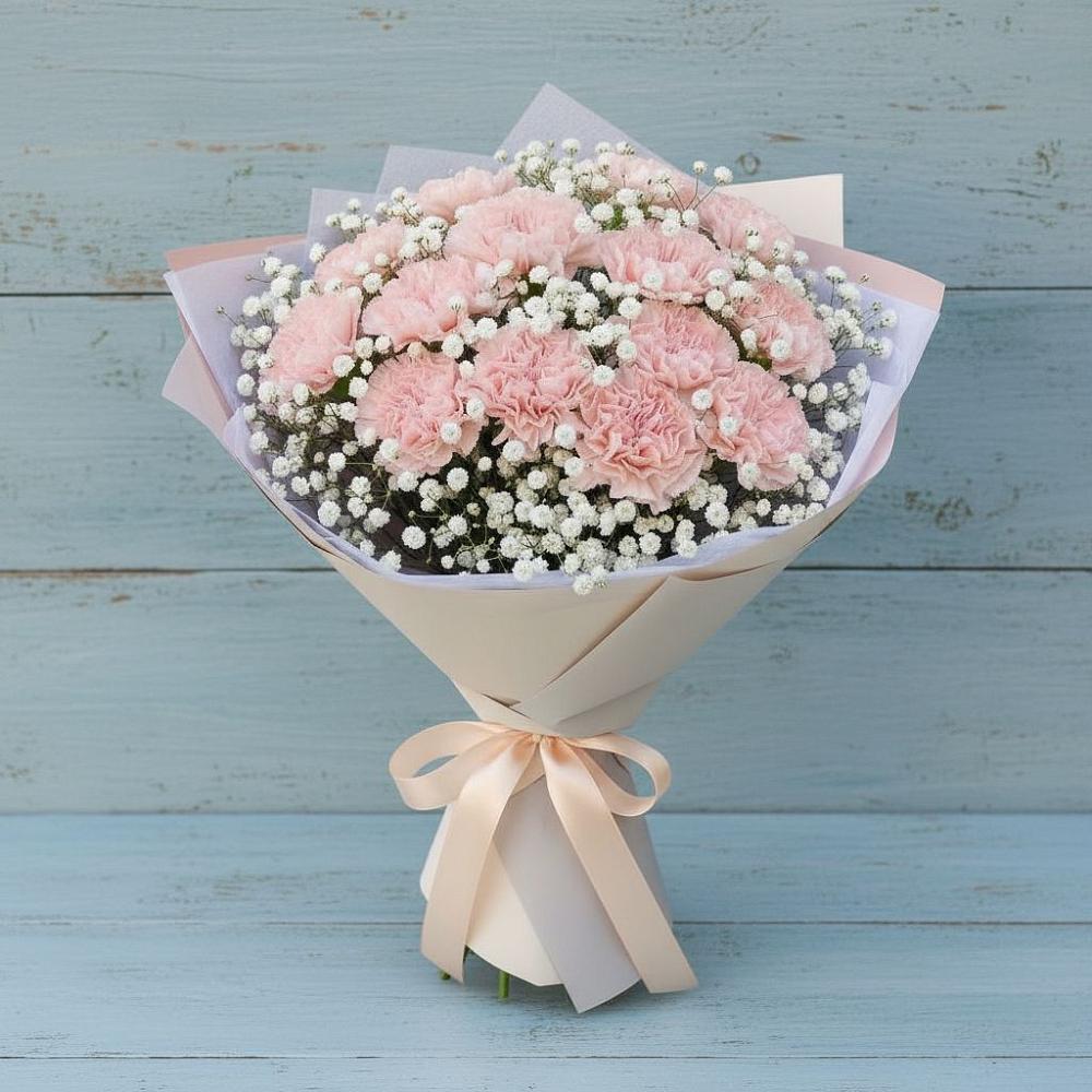 Букет цветов из: Гвоздики в Мелиховской