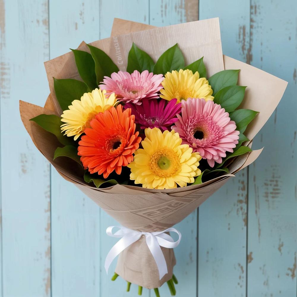Букет цветов из: Герберы в Мелиховской