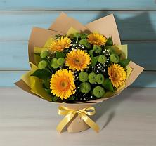 Букет цветов из:  Герберы и Хризантемы в Мелиховской