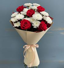 Букет цветов из:  Розы и Хризантемы в Мелиховской