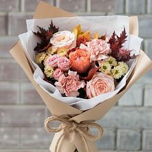 Букет цветов из:  Гвоздики, Хризантемы и Розы #REPLACE_PRED# Мелиховской