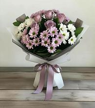 Букет цветов из:  Хризантемы и Розы #REPLACE_PRED# Мелиховской