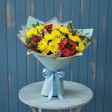 Букет цветов из:  Альстромерии и Хризантемы в Мелиховской