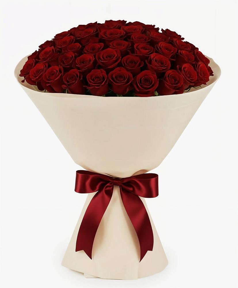 Букет 101 Бордовая роза Блэк Бакарра в Мелиховской