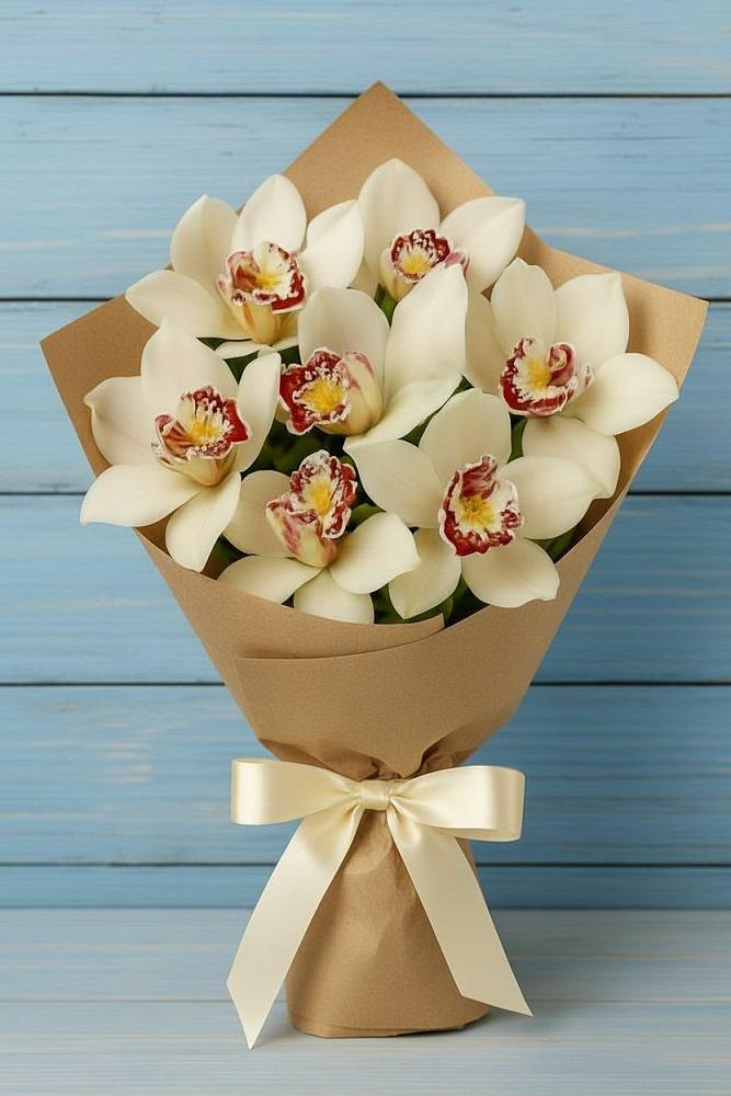 Букет цветов из: Орхидеи и Розы в Мелиховской