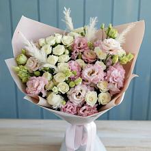 Букет цветов из:  Альстромерии и Розы #REPLACE_PRED# Мелиховской