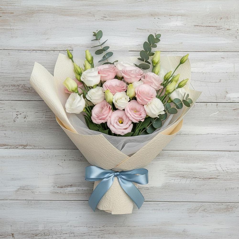 Букет цветов из: Лизиантусы в Мелиховской